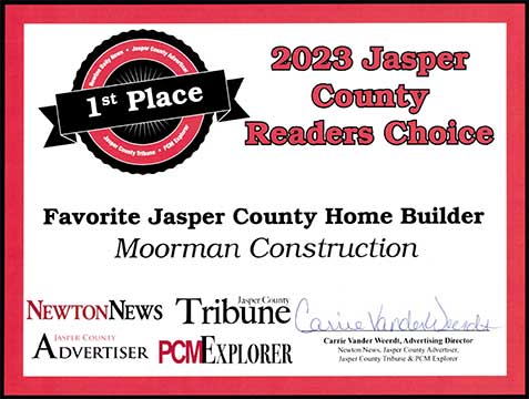 1st Place Jasper County Readers Choice Award 2023